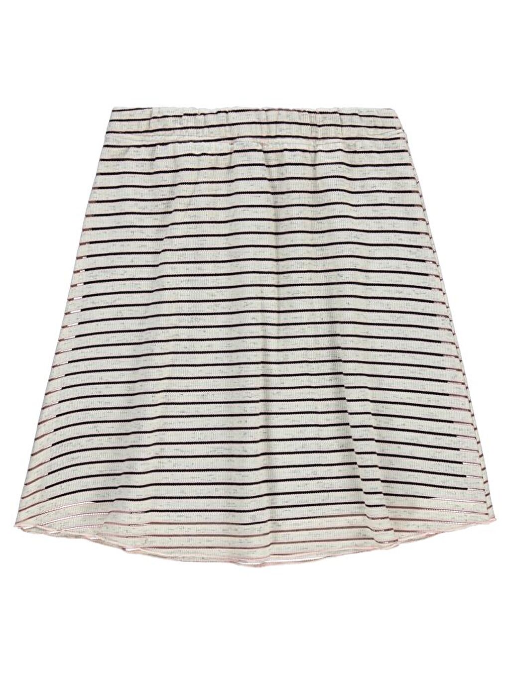 Siyah Girls Tüllü Çizgili 10-13 Yaş Etek