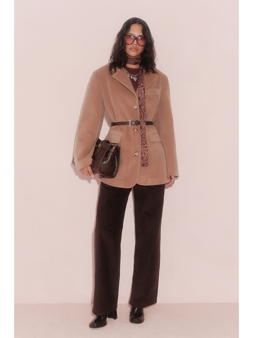 Kahverengi Fitilli Kadife Straıght Fit Pantolon Acı Kahve-1