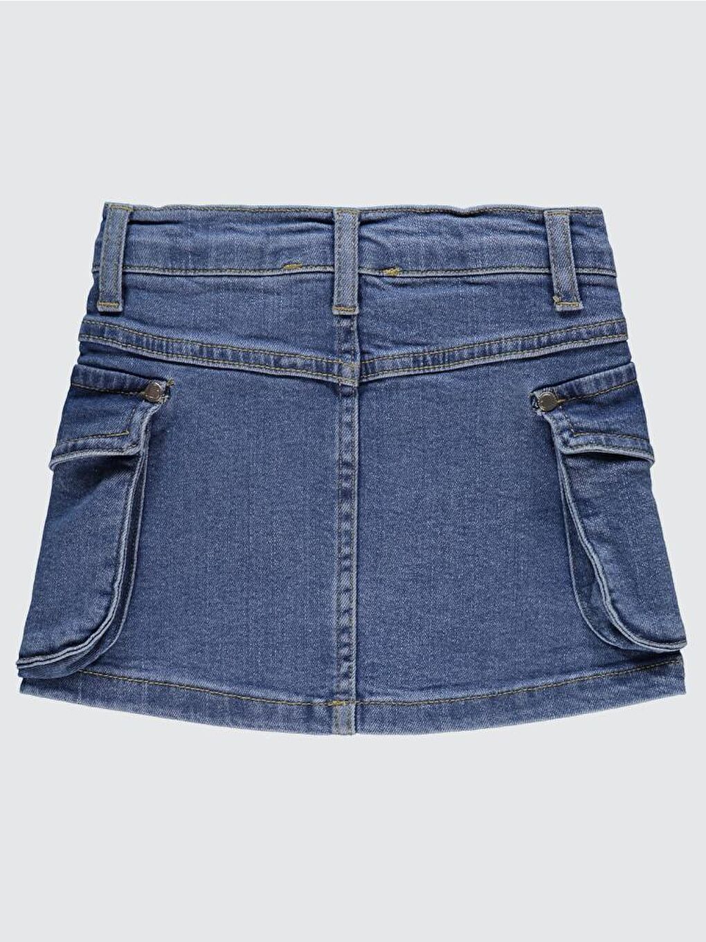 Mavi Girls Kargo Cepli 2-5 Yaş Etek