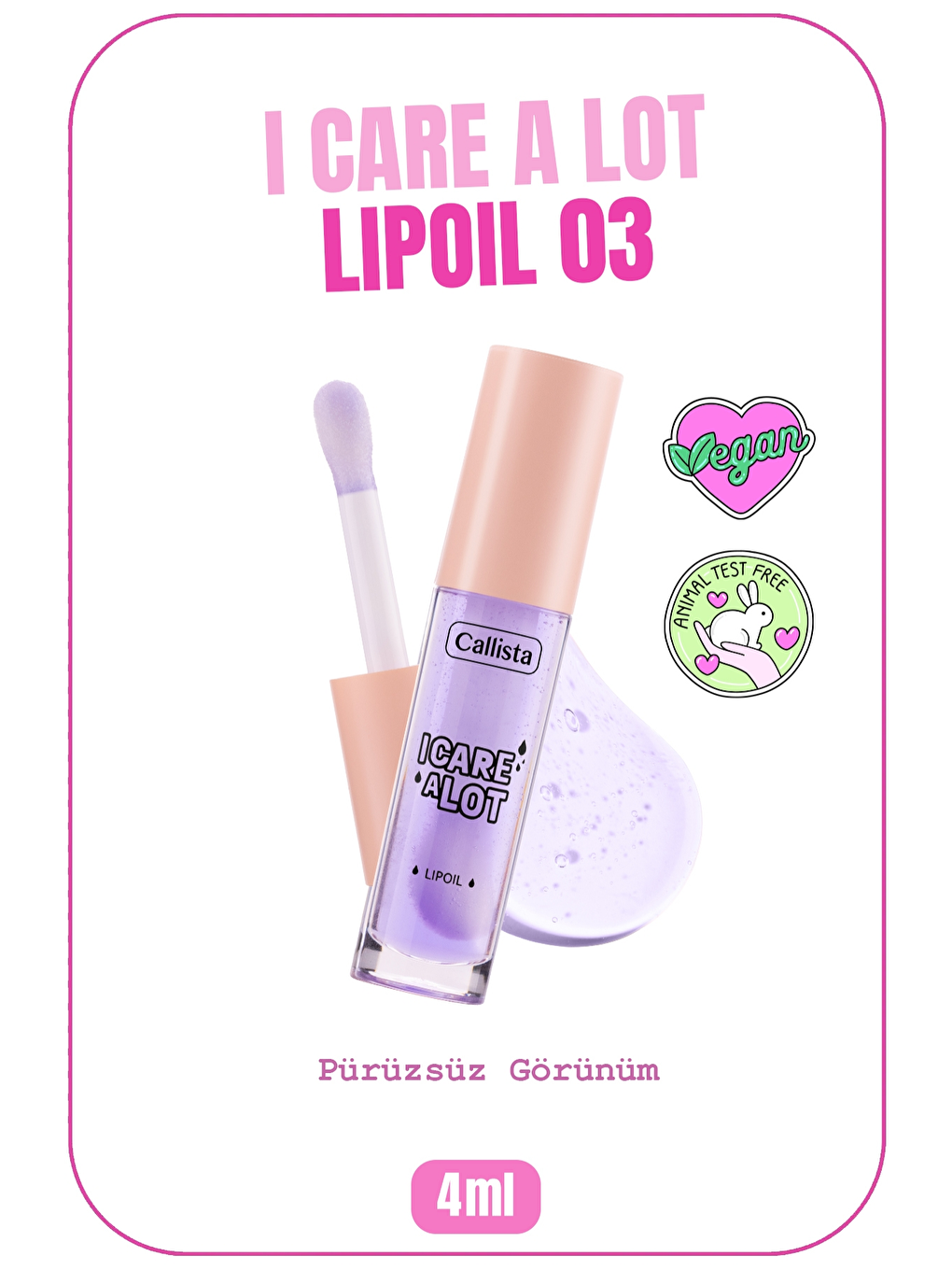 Callista Renksiz I Care a Lot Lip Oil 03 Berry Nemlendirici Dudak Yağı