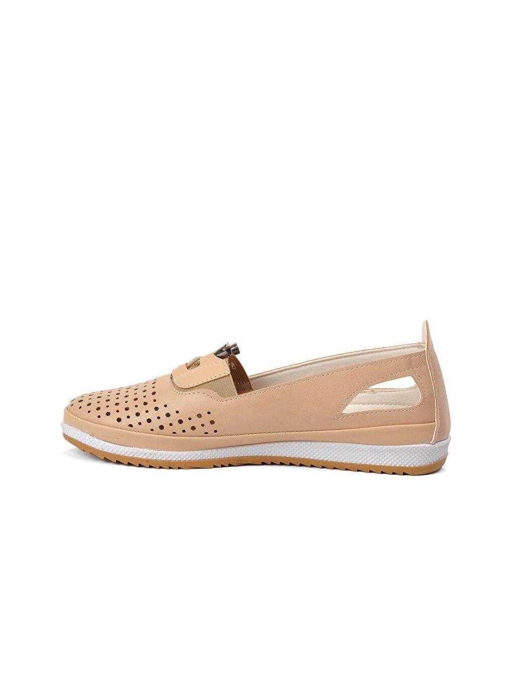 Bej 02 Nut Kadın Delikli Ayakkabı-1