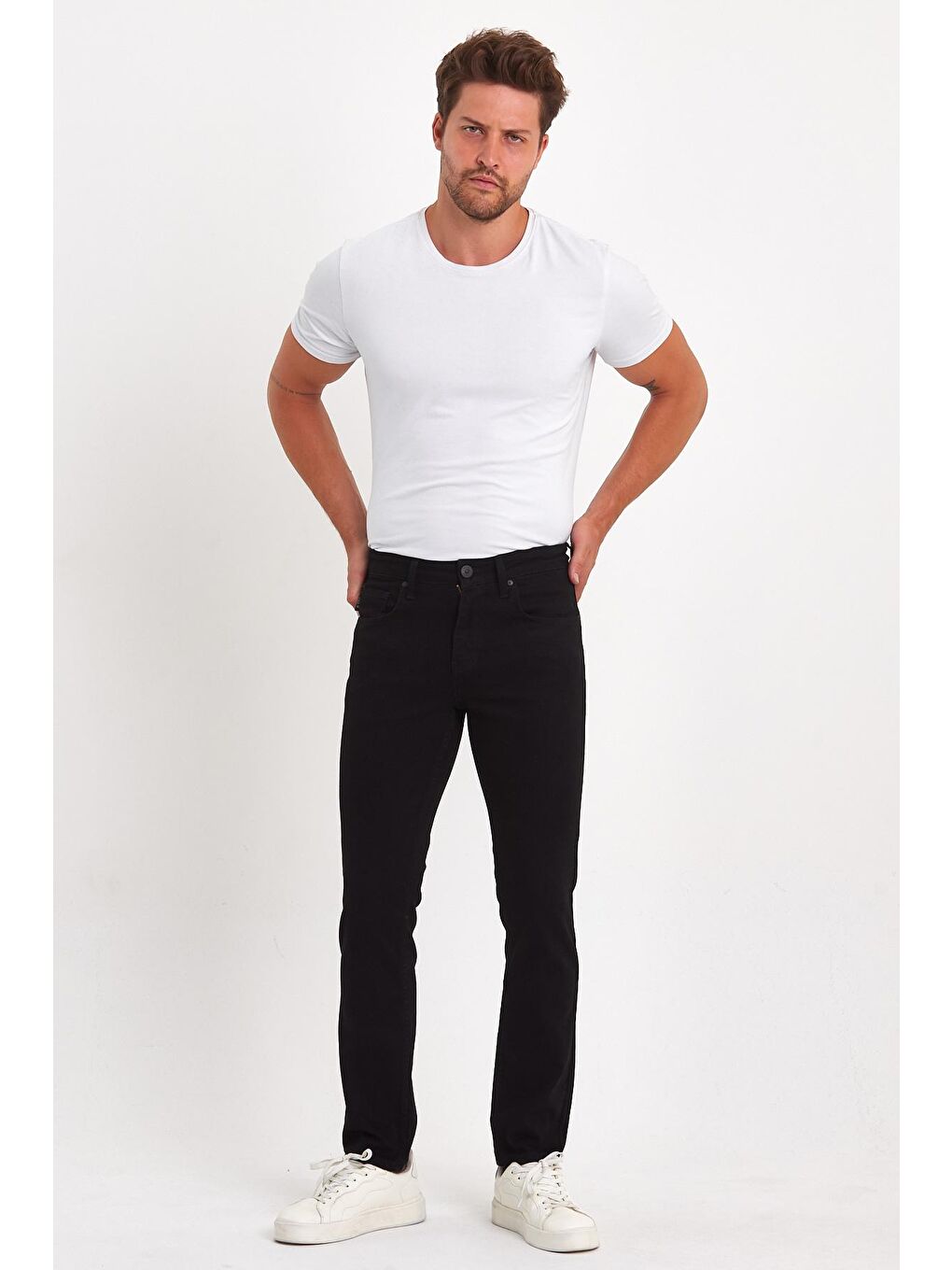 Siyah Erkek Jean Pantolon Slimfit Arjen 640-1