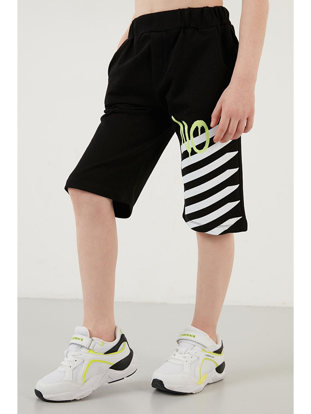 Siyah % 100 Pamuk Baskılı Bisiklet Yaka 2'li Takım 59213401-4