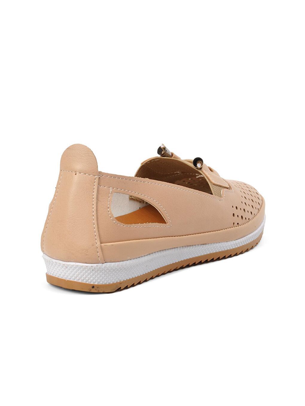 Bej 02 Nut Kadın Delikli Ayakkabı-3