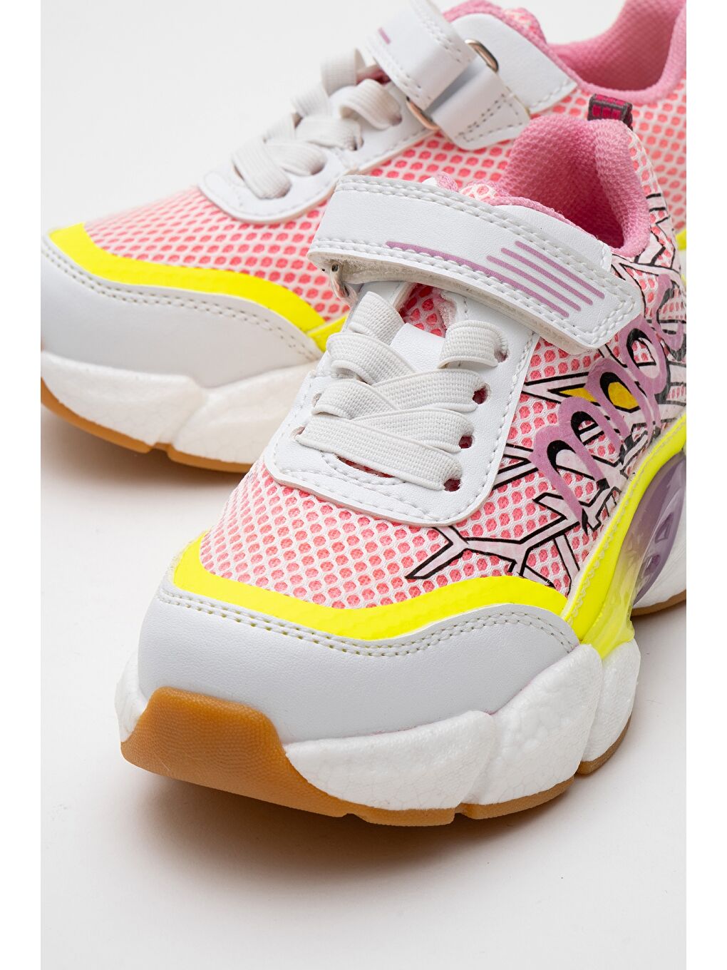 Kız Çocuk Beyaz-Pudra Günlük Spor Ayakkabı-1