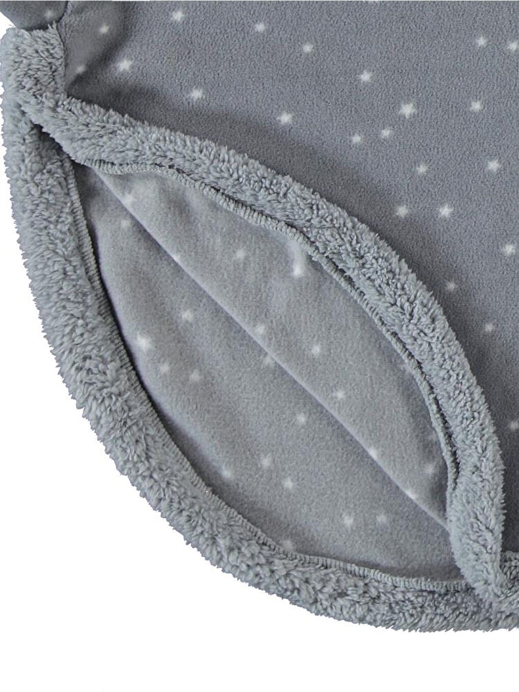 Gri Girls Yıldız Desenli 2-5 Yaş Pelerin-1