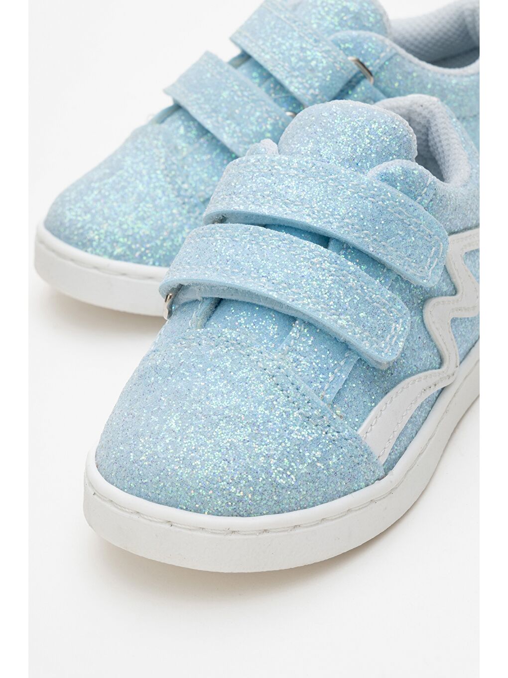 Kız Çocuk Mavi Simli Sneaker Ayakkabı-1