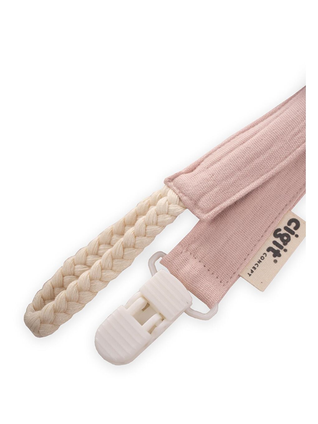 Bebek Pamuk Emzik Tutmacı 23 Cm Pudra Pembe-1