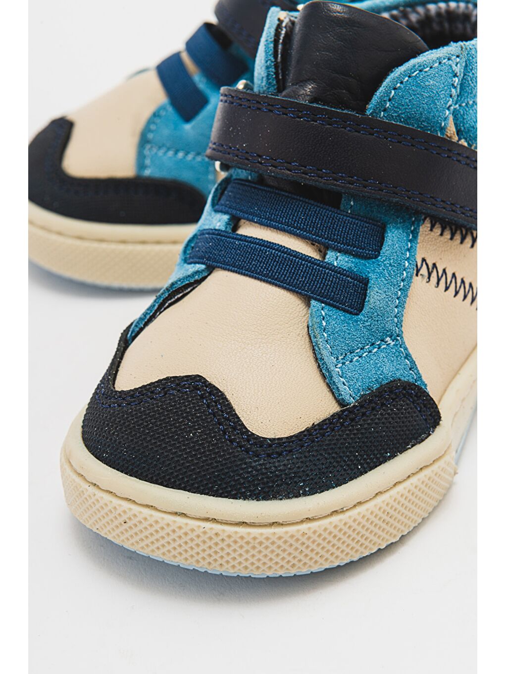 Erkek Çocuk Mavi Hakiki Deri Anatomik Günlük Bot-1