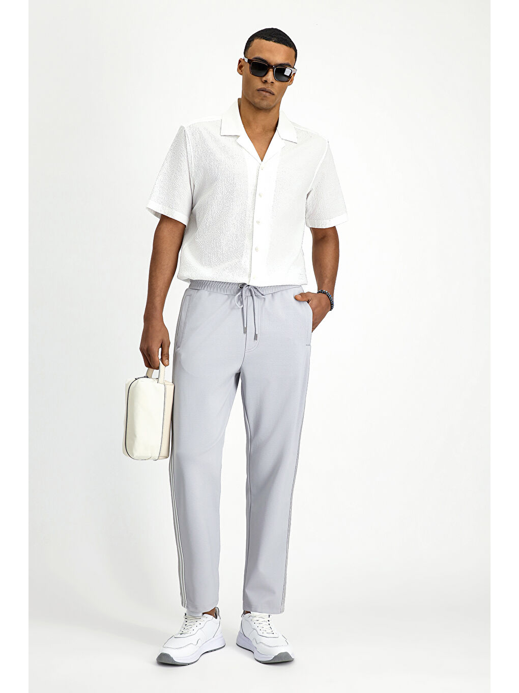 Gri Elastanlı Sweatpant / Eşofman Altı-2