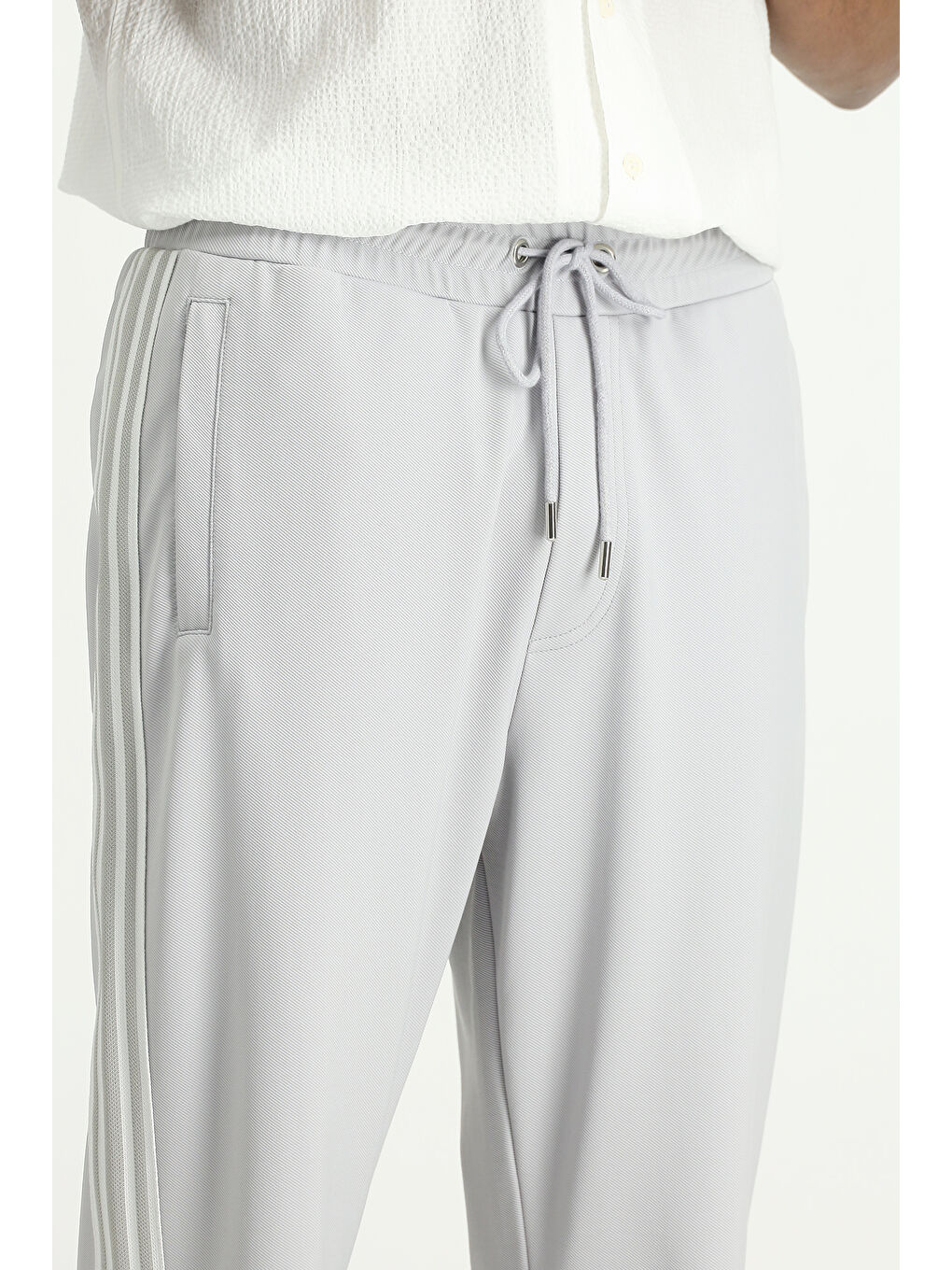 Gri Elastanlı Sweatpant / Eşofman Altı-4