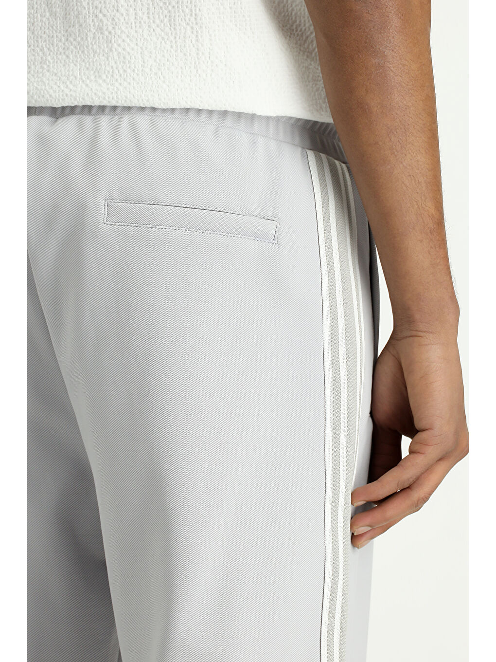 Gri Elastanlı Sweatpant / Eşofman Altı-5