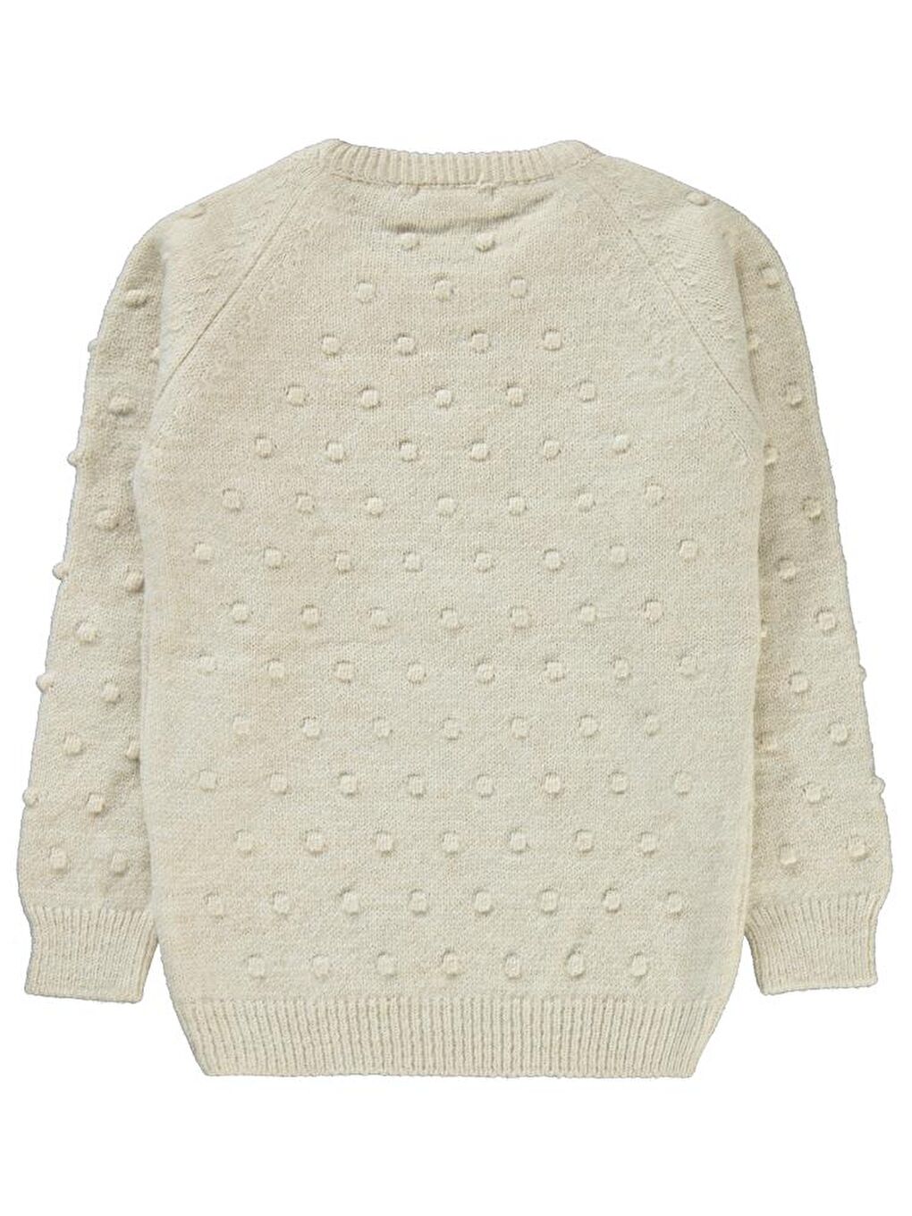 Bej Girls Nohut Desenli 6-9 Yaş Kazak-3