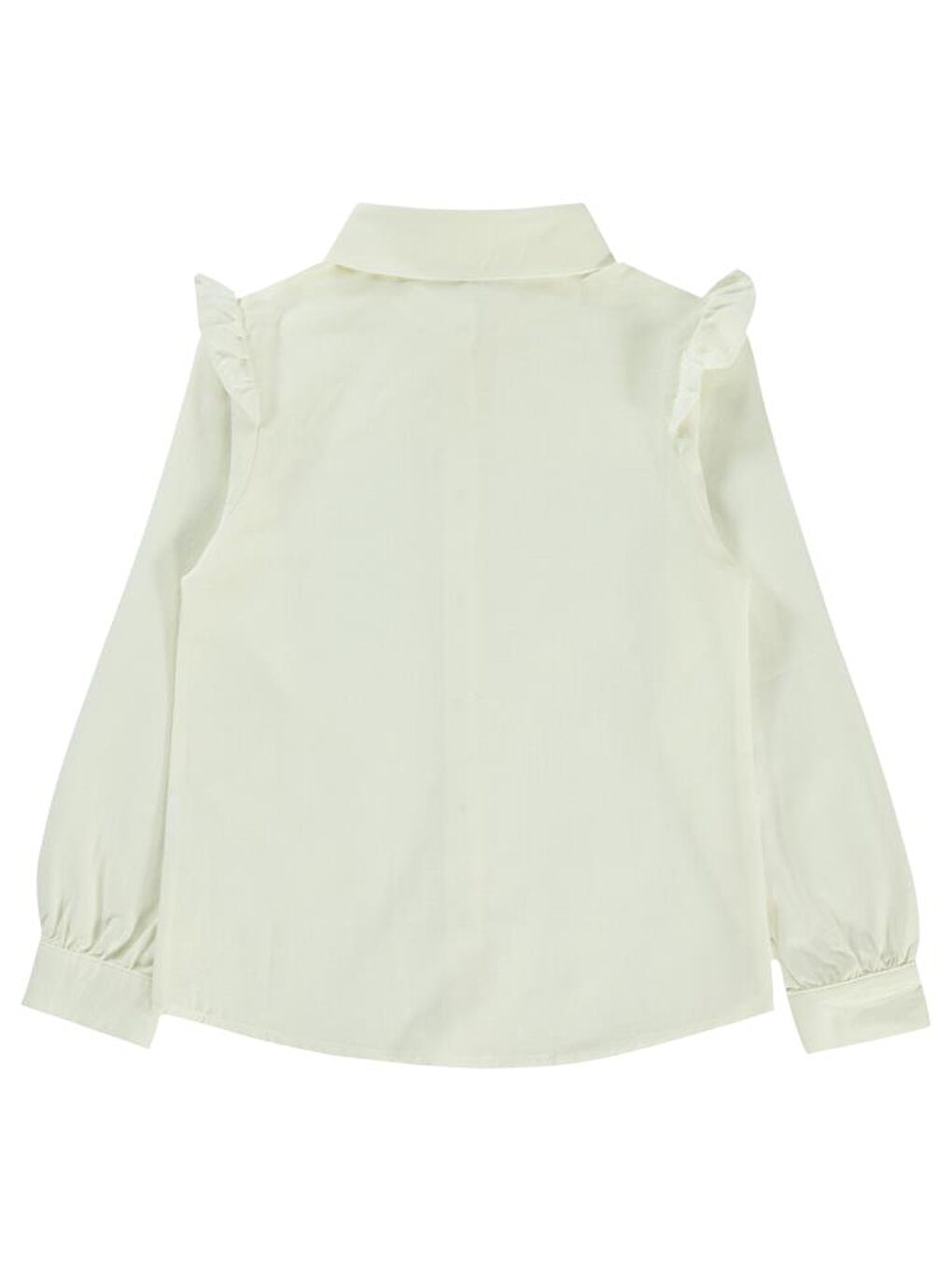 Ekru Girls Brodeli 6-9 Yaş Gömlek-1