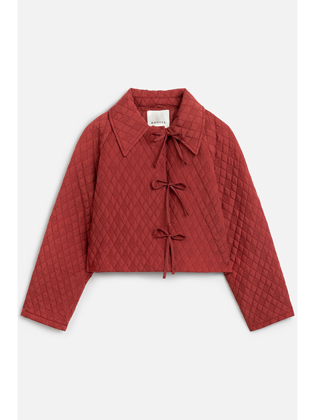 Kapitone Bağlamalı Kısa Ceket Bordo-1