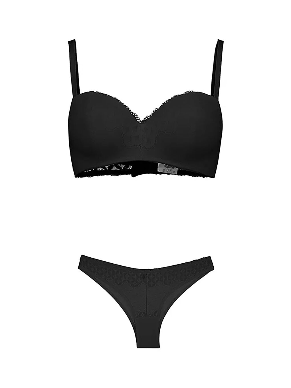 Siyah Büstiyer Külot Takım