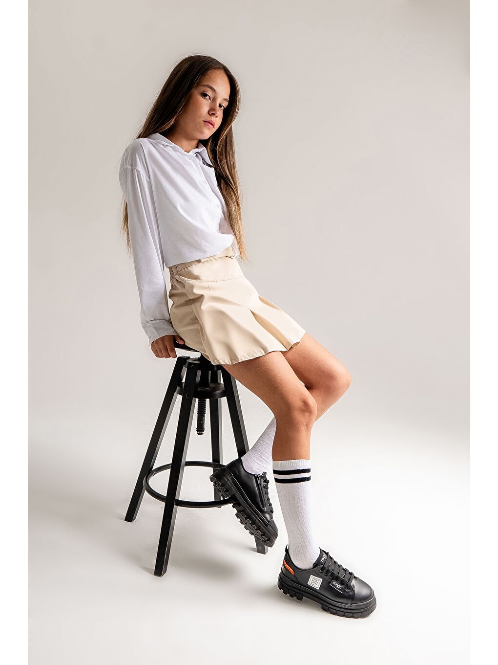 Kız Çocuk Siyah Anatomik Günlük Ayakkabı