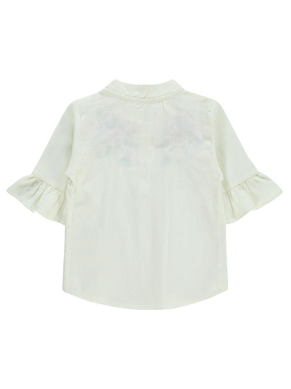 Ekru Girls Valon Kol 2-5 Yaş Gömlek