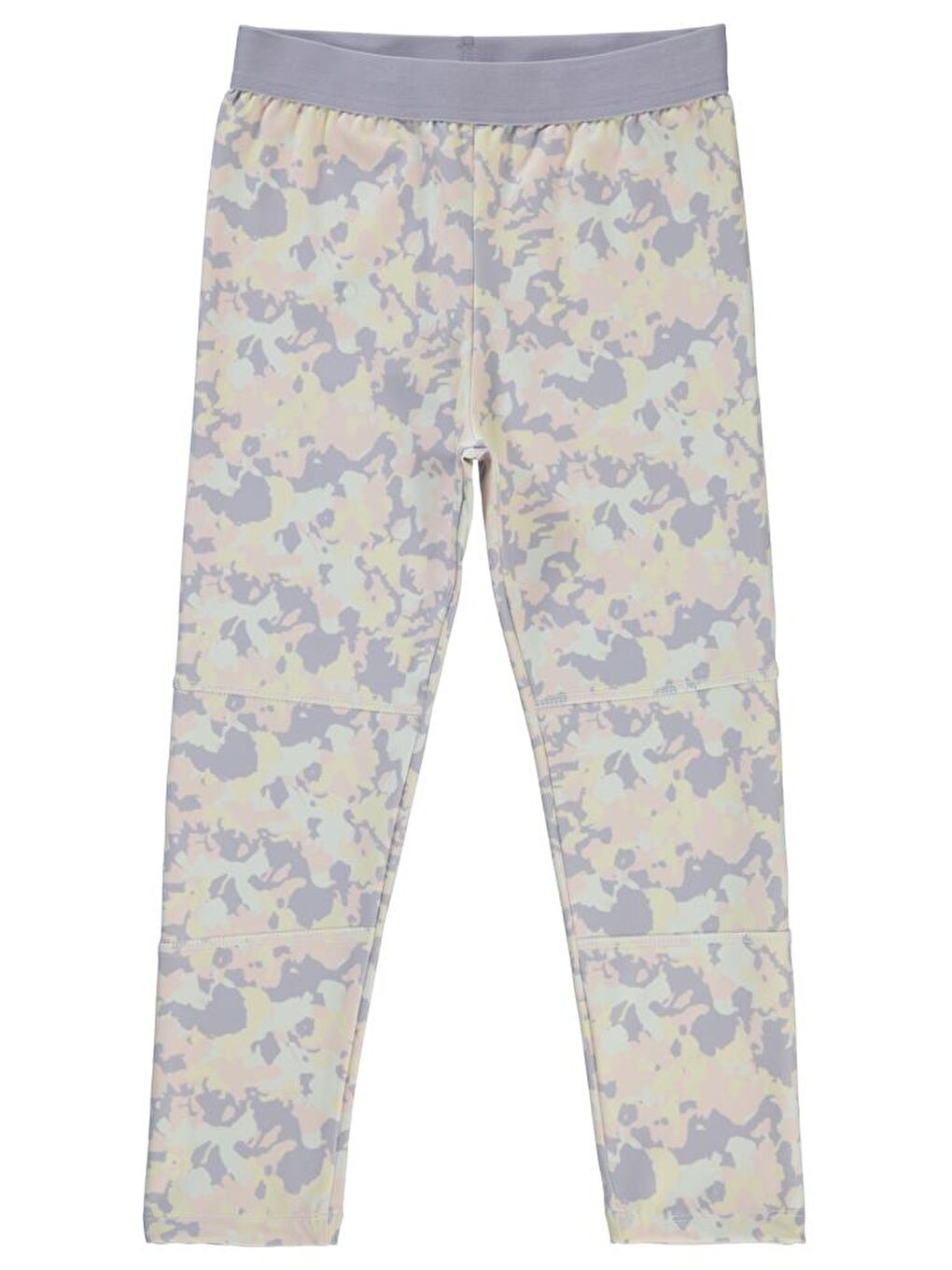 Lila Girls Kamuflaj Baskılı 6-9 Yaş Tayt