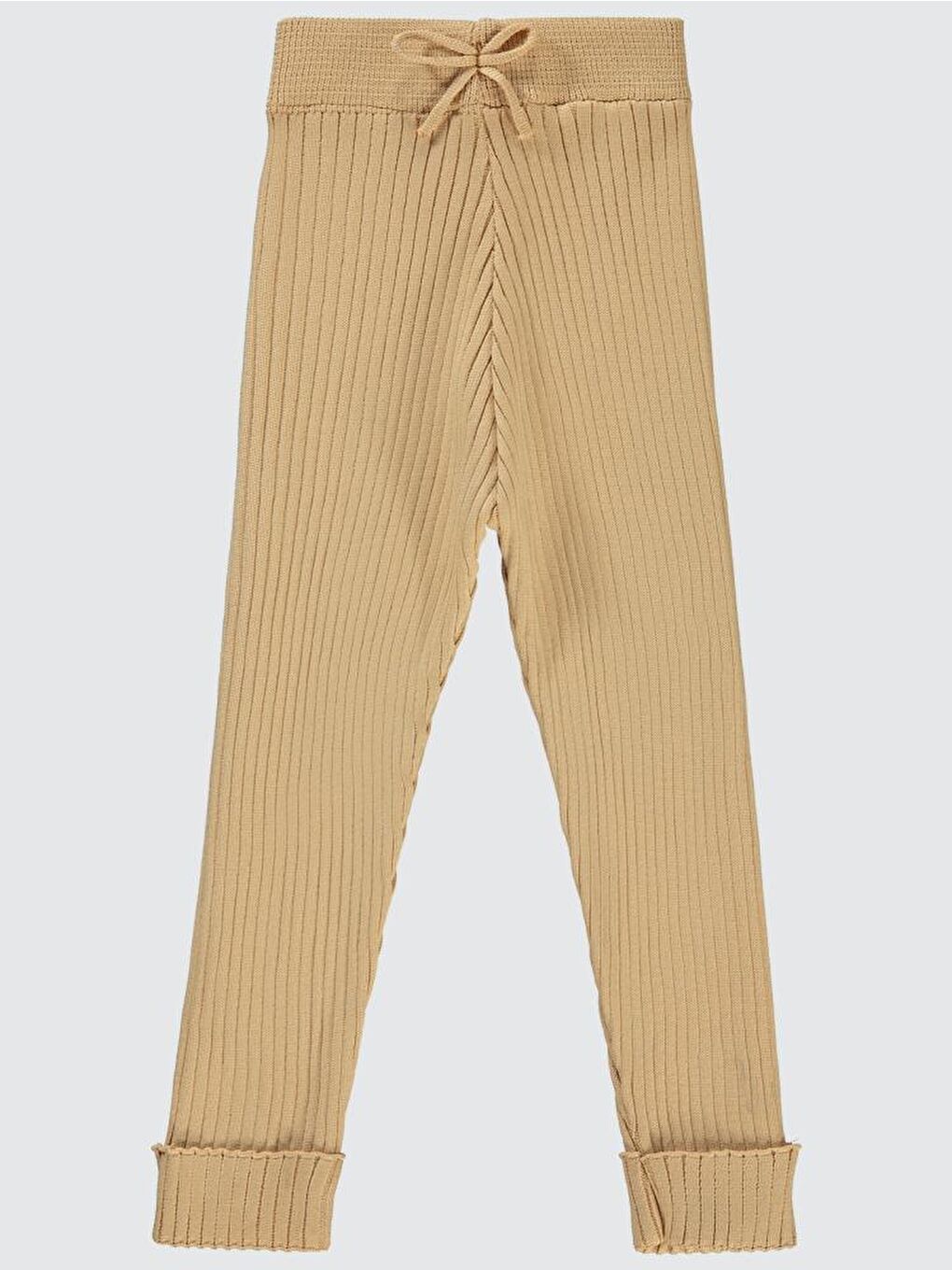 Bej Girls Çizgili 2-5 Yaş Tayt-1