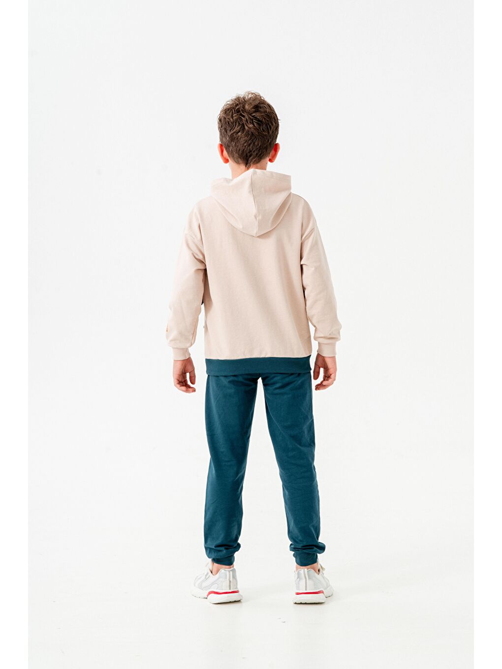 Mavi 76 State Athletic Union  Baskılı Bacak Baskı Detaylı Erkek Çocuk Alt-Üst Eşofman Takımı-4