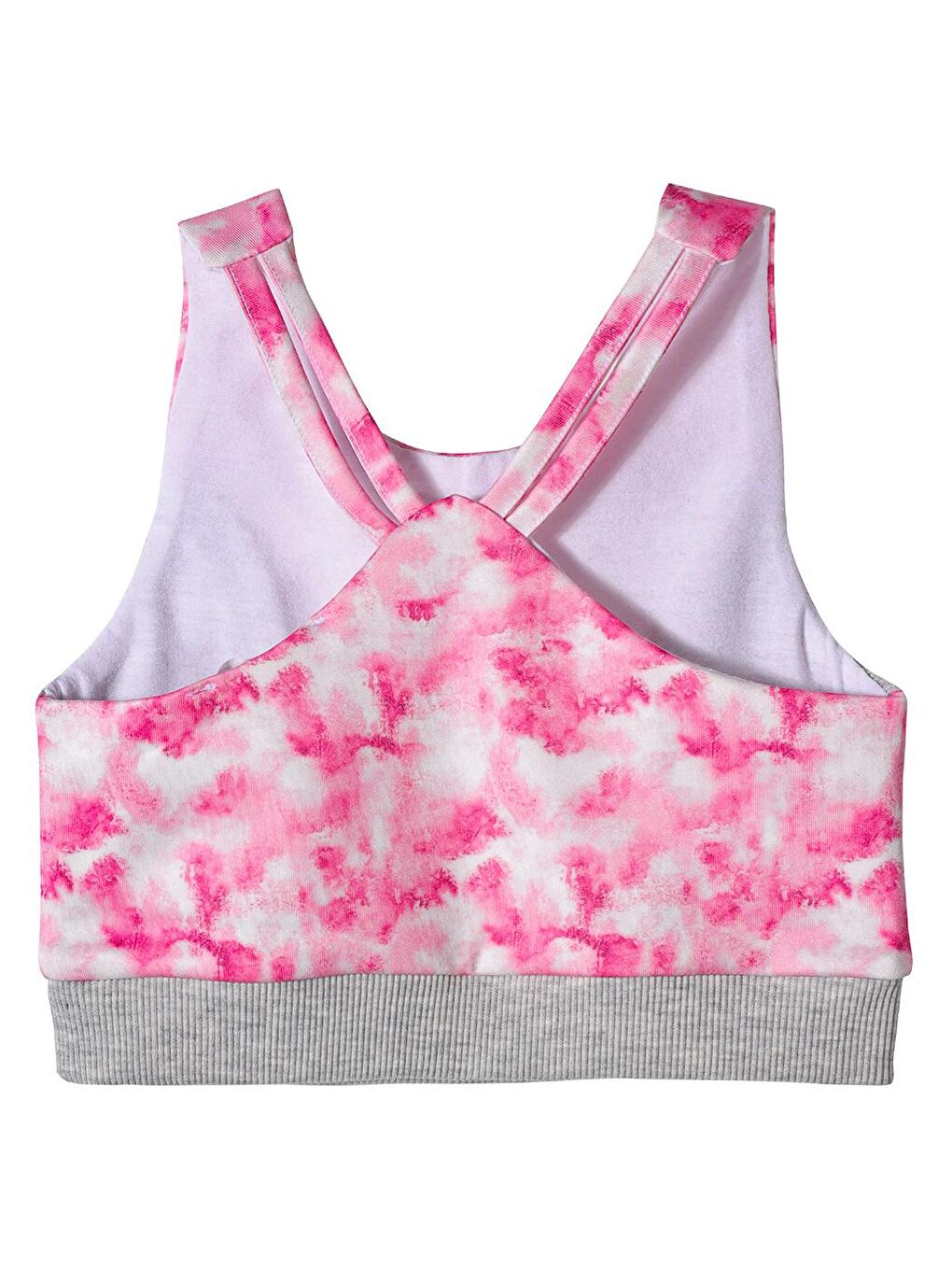 colorinas Pembe Sanya Desenli Kız Çocuk Crop Spor Atlet - 4