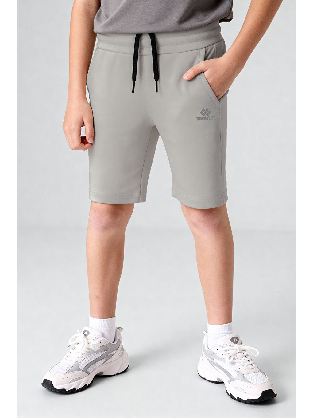 Bej Taş Standart Fit Basic Performans Erkek Çocuk Şort - 11303-2