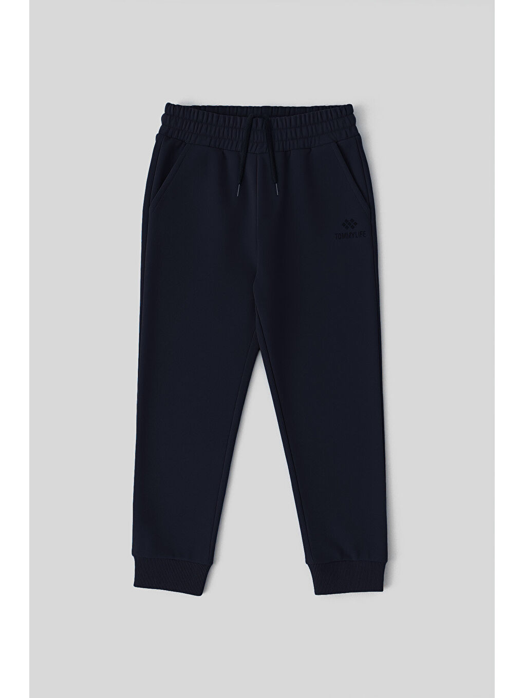 Lacivert Standart Fit Manşetli İnce Erkek Çocuk Eşofman Alt - 11205