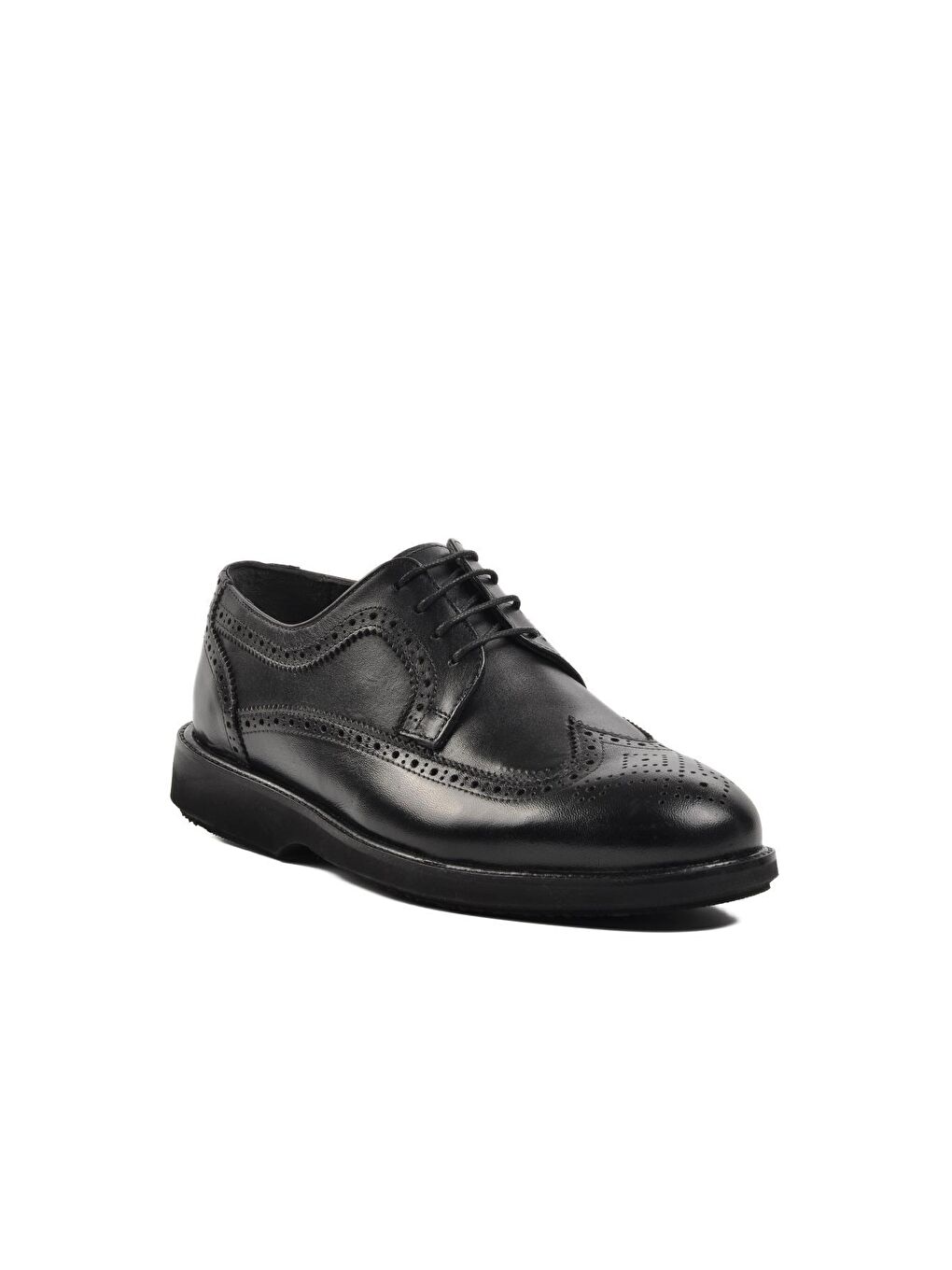 M533 Siyah İçi Dışı Hakiki Deri Erkek Oxford Ayakkabı-2