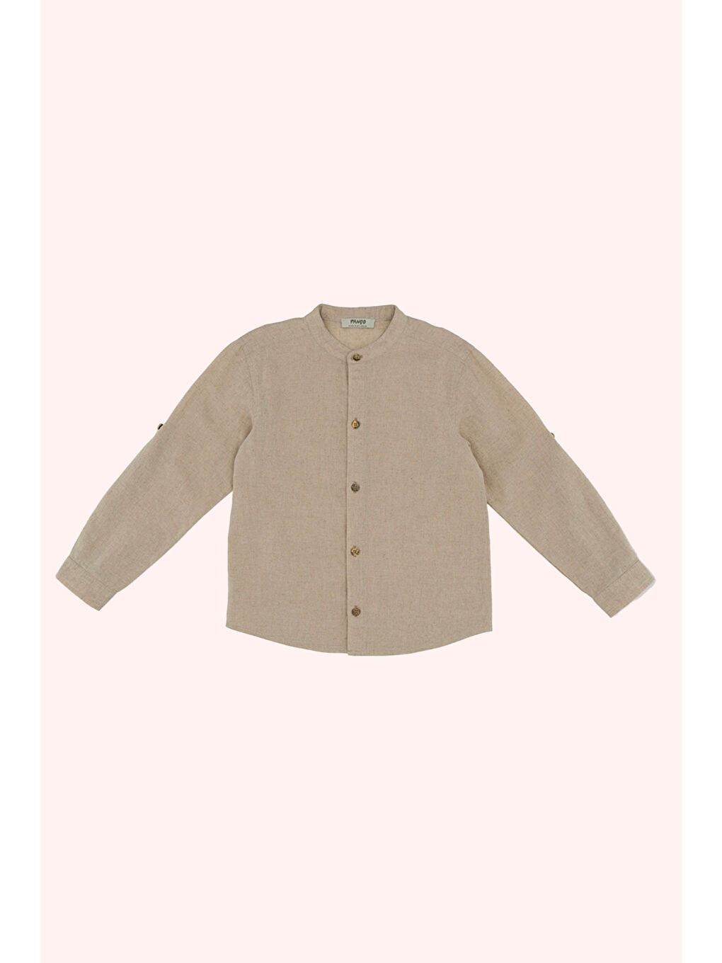 Erkek Çocuk Hakim Yaka Bej Gömlek-3
