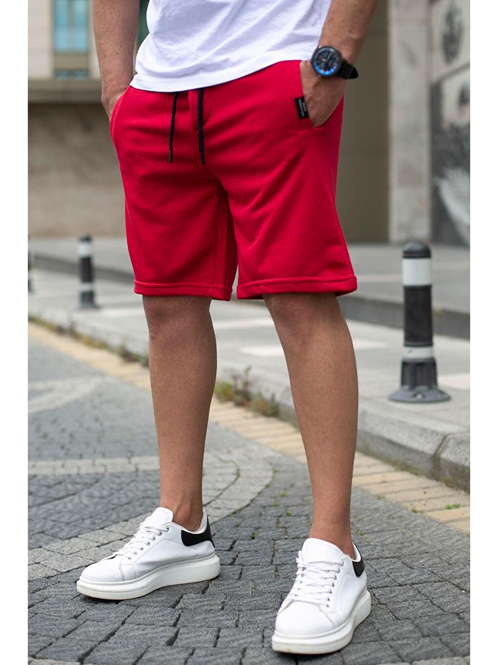 Kırmızı Erkek Regular Fit Şort 4842-1