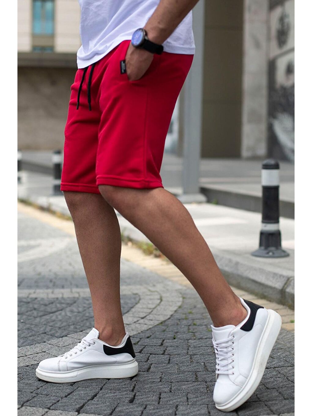 Kırmızı Erkek Regular Fit Şort 4842-2