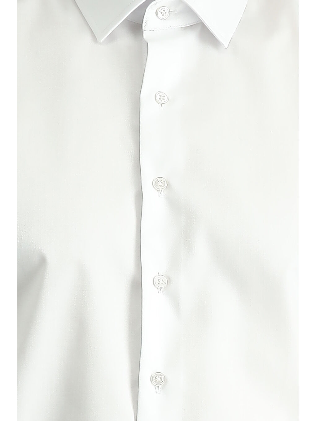 Beyaz Uzun Kol Slim Fit Dar Kesim Non Iron Klasik Pamuklu Gömlek-4