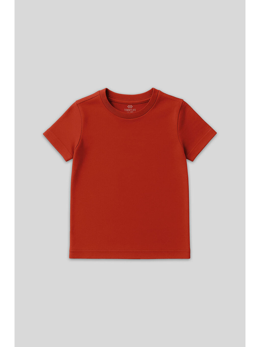 Kırmızı Fiesta O Yaka Standart Fit Basic Unisex Çocuk T-Shirt - 11328