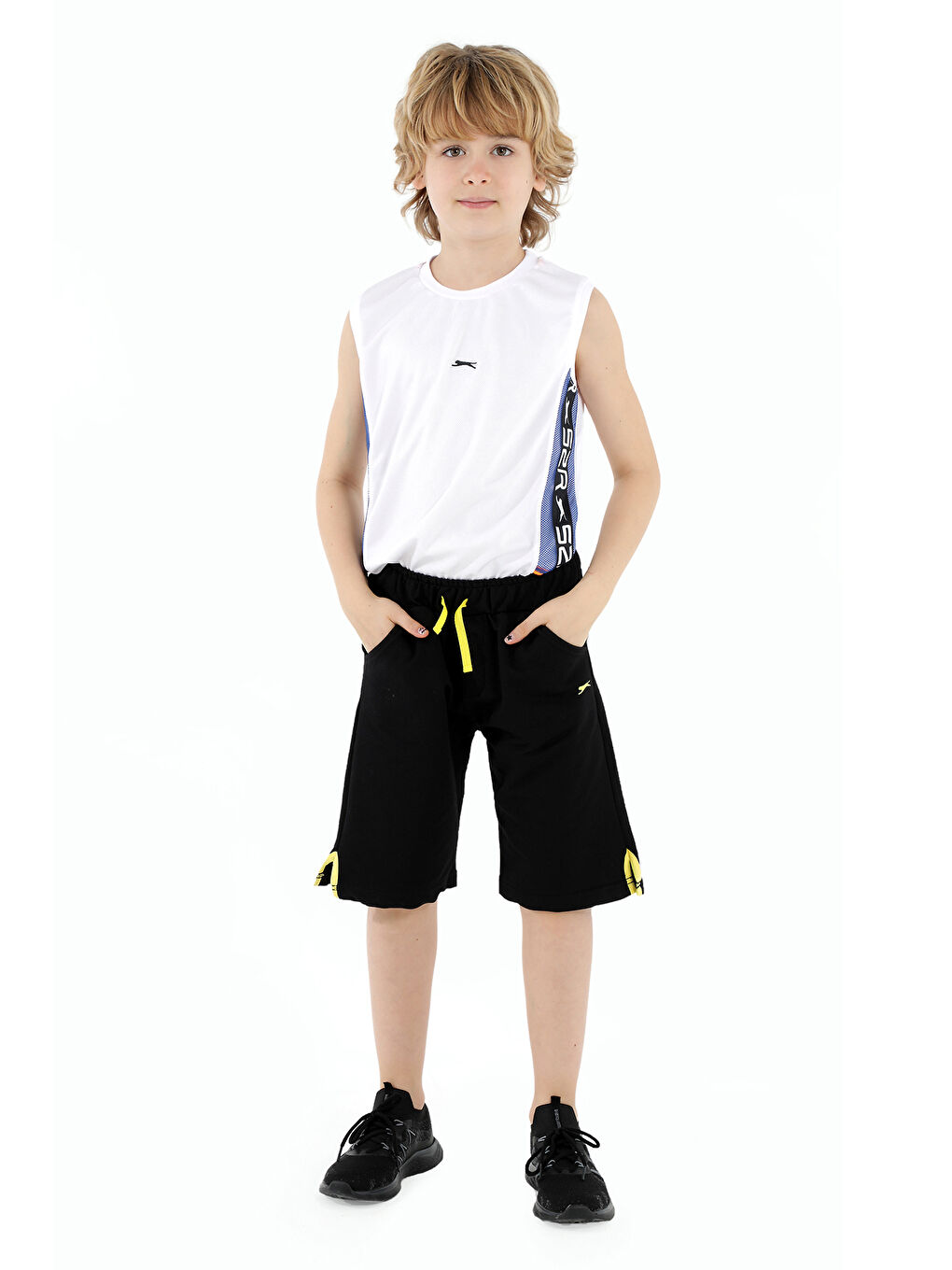 SLAZENGER PATTON Erkek Çocuk Şort Siyah - 2