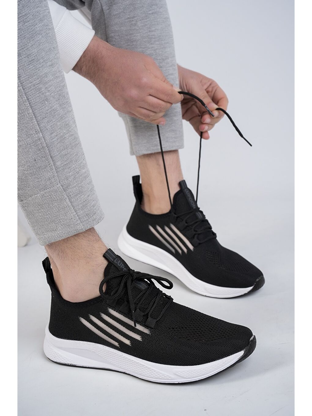 Siyah ULTRON Unisex Ortopedik Günlük Yürüyüş Koşu Sneaker Spor Ayakkabı-6