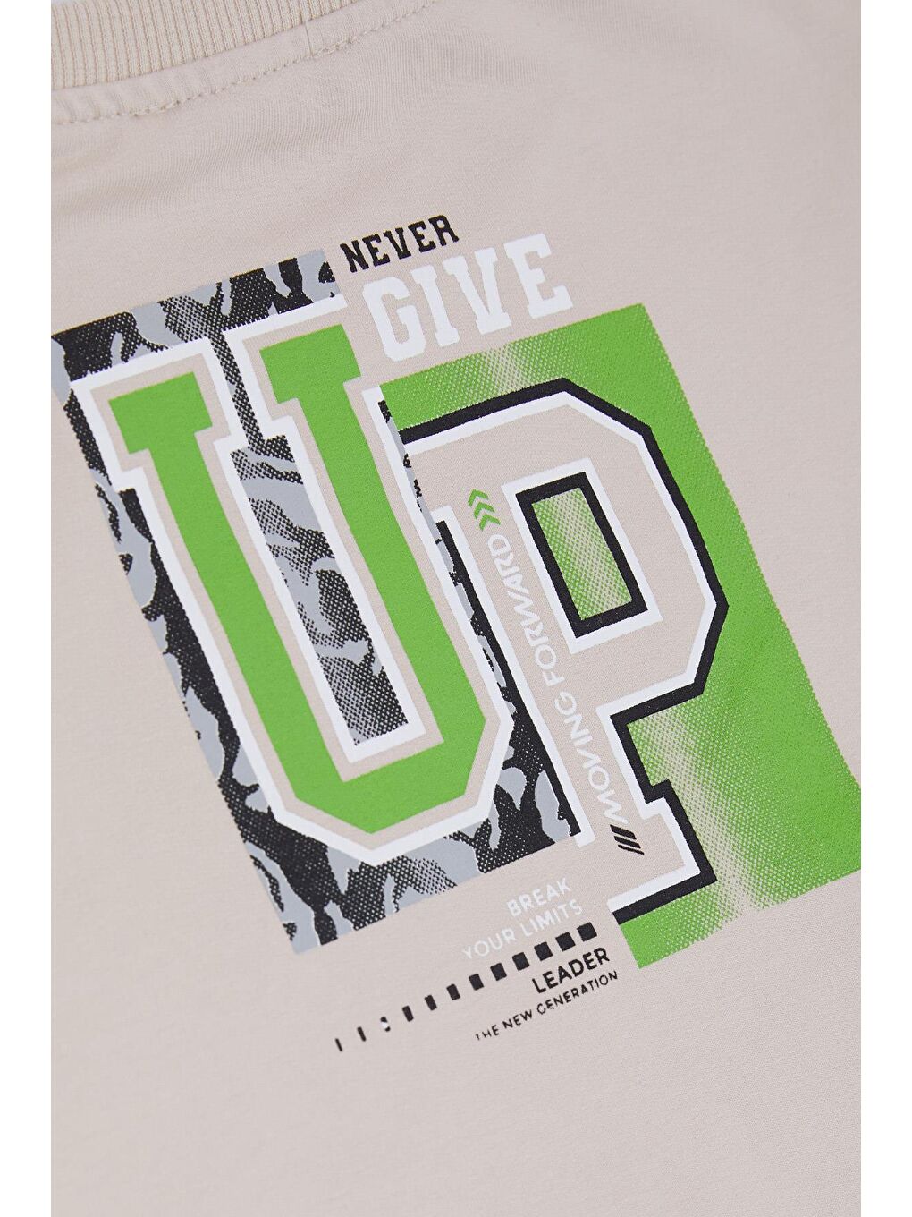 Erkek Çocuk Sweatshirt Yazı Baskılı Bej (8-12 Yaş)-4