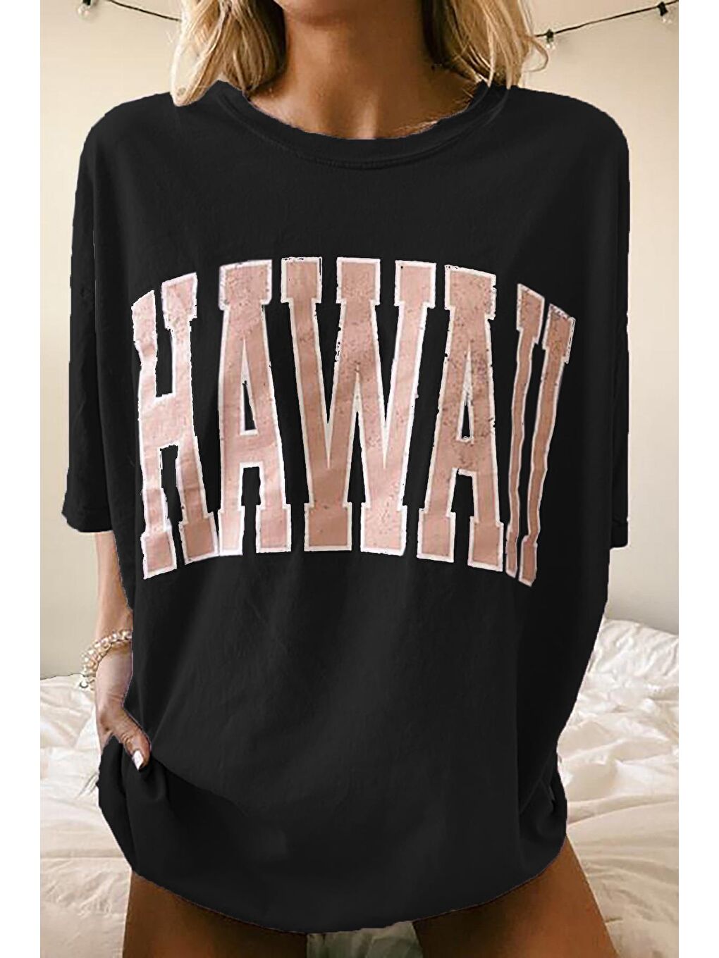 Siyah Kadın Tişört Mg966