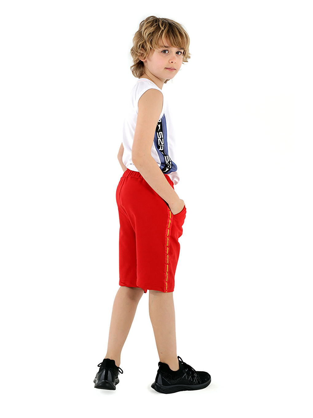 SLAZENGER Kirmizi PAVEL Erkek Çocuk Şort Kırmızı - 4