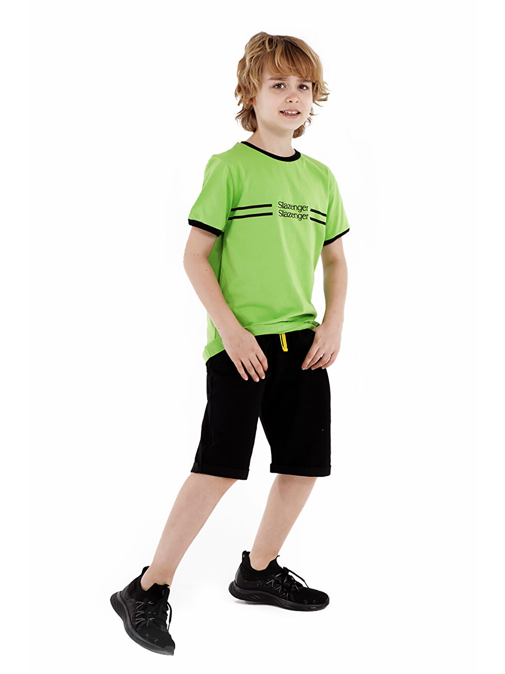 SLAZENGER PAGE Erkek Çocuk Şort Siyah - 3