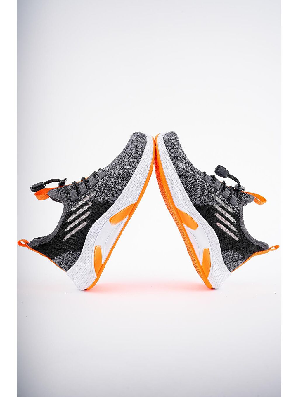 Gri JETSON Unisex Çocuk Bağcıklı Rahat Sneaker Spor Ayakkabı-1