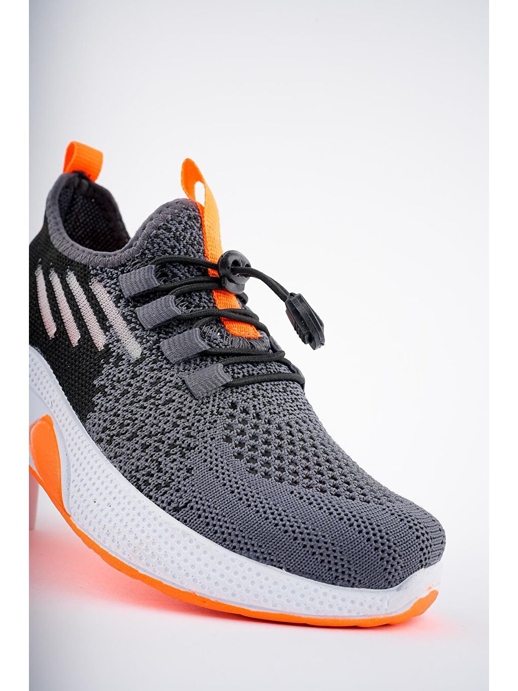 Gri JETSON Unisex Çocuk Bağcıklı Rahat Sneaker Spor Ayakkabı-2