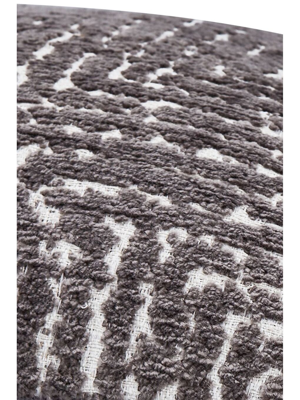 Labirent Desenli Gri Dokuma Kırlent Kılıfı 43x43 cm-3