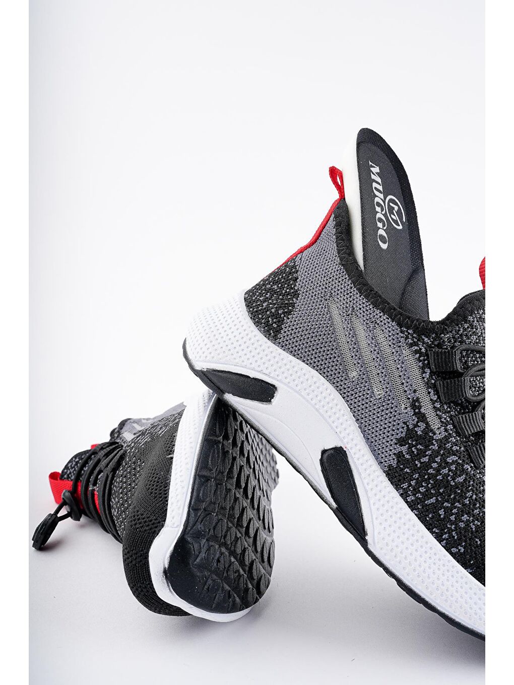 Siyah JETSON Unisex Çocuk Bağcıklı Rahat Sneaker Spor Ayakkabı-6