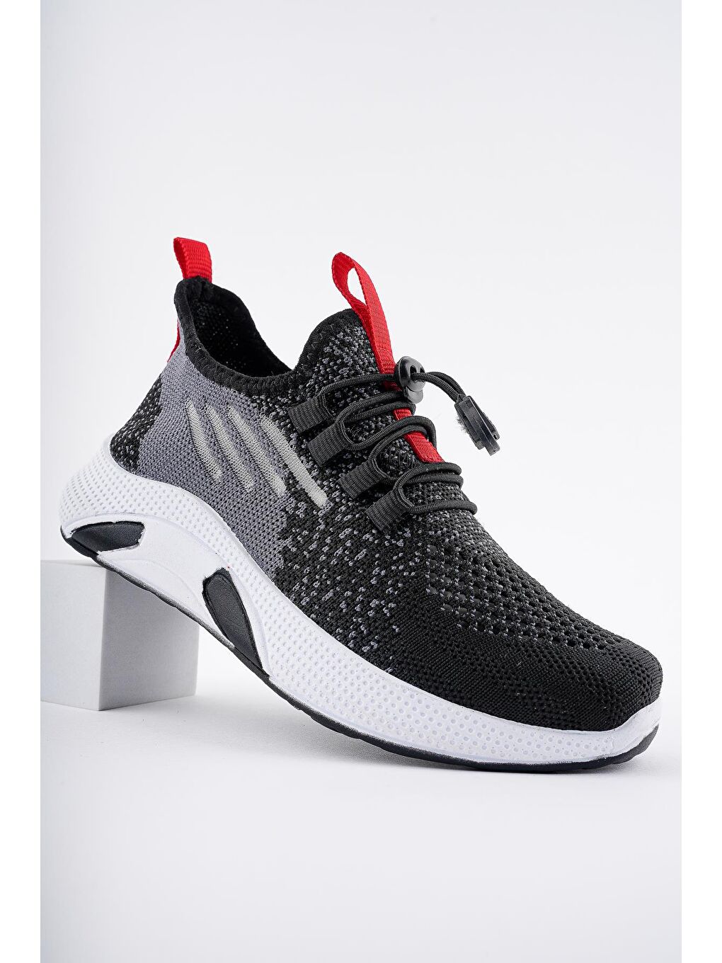 Siyah JETSON Unisex Çocuk Bağcıklı Rahat Sneaker Spor Ayakkabı-8