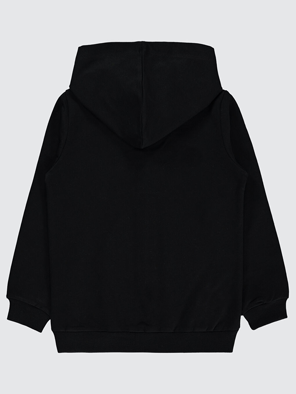 Kız Çocuk Kapüşonlu Fermuarlı Sweatshirt  6 9 Yaş Siyah-2