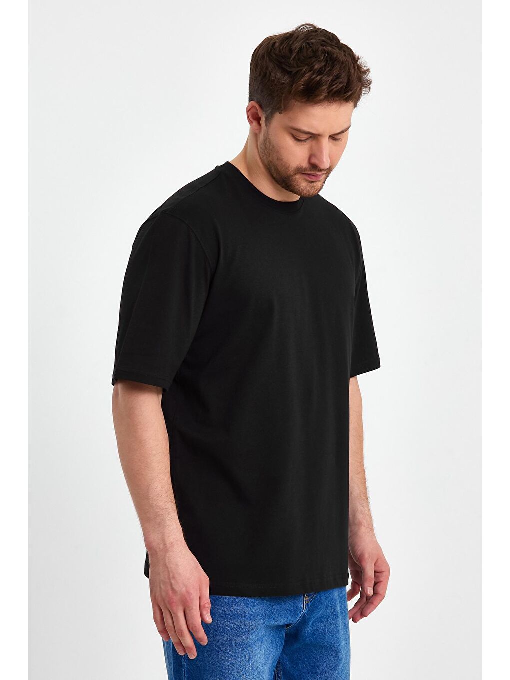 Siyah Erkek  Bisiklet Yaka-3