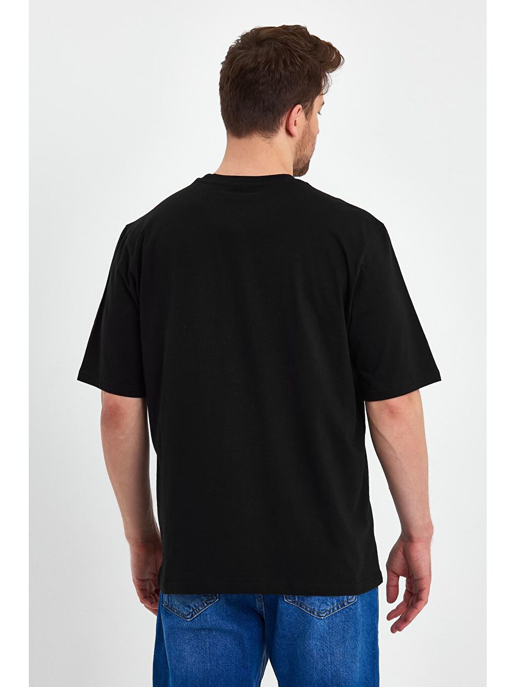 Siyah Erkek  Bisiklet Yaka-4