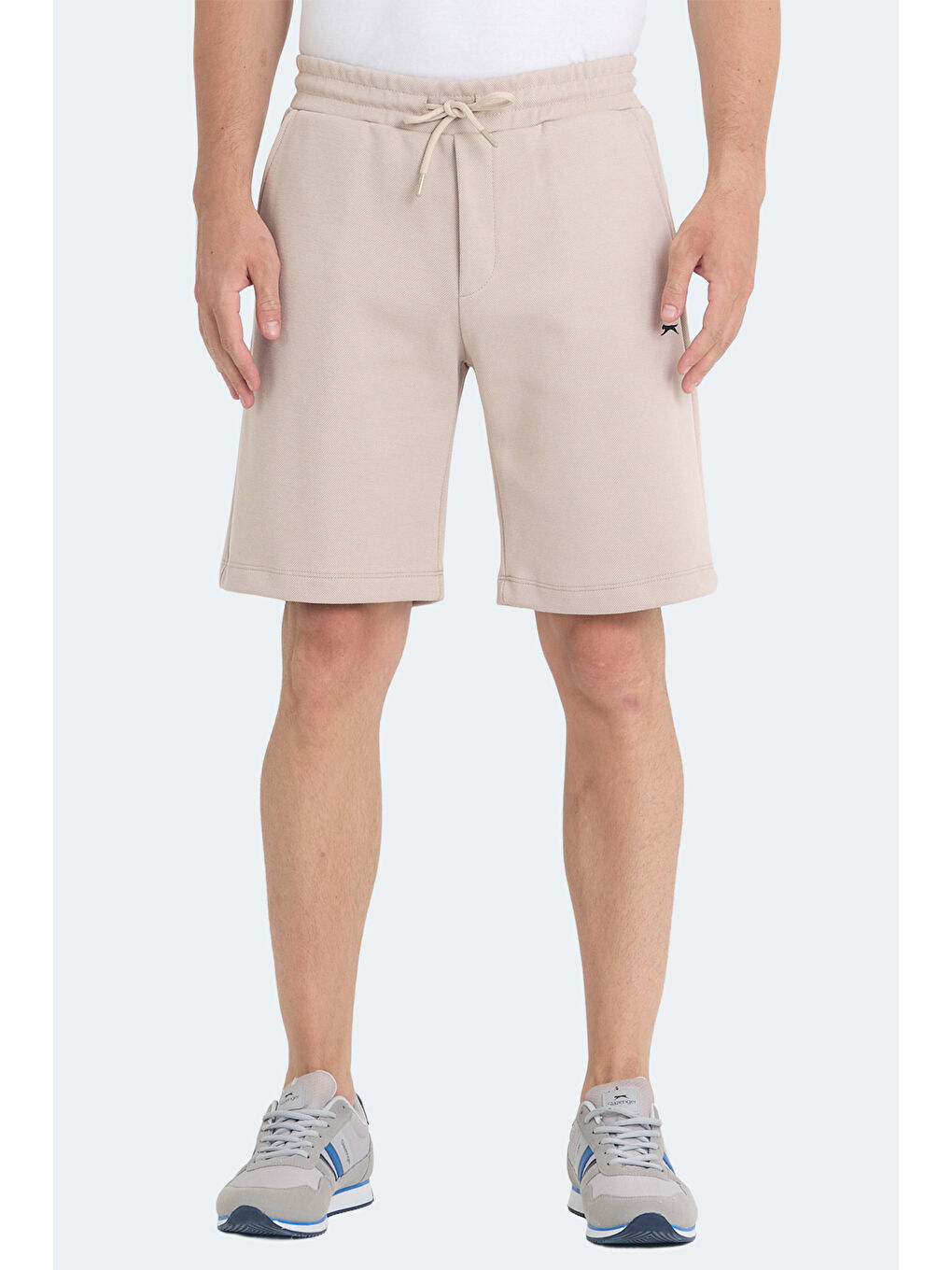 Bej VELVELA I Erkek Cepli Taş Gri Şort-1