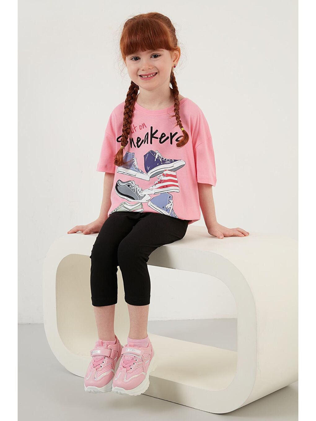 Pembe Baskılı % 100 Pamuk Alt-Üst Takım 59212417